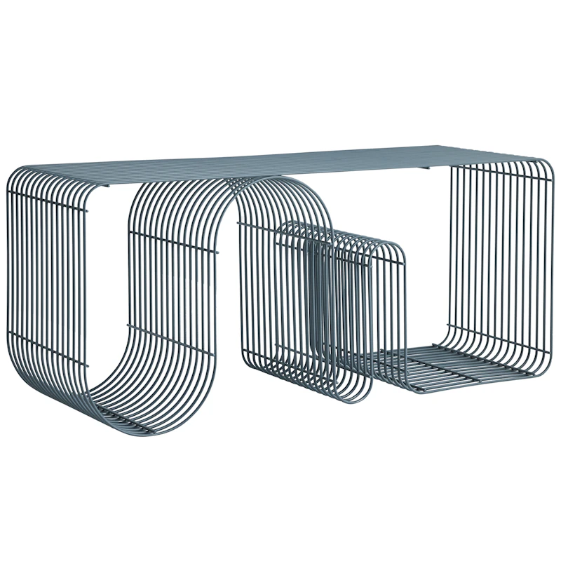 Curva Bench, Dusty Blue