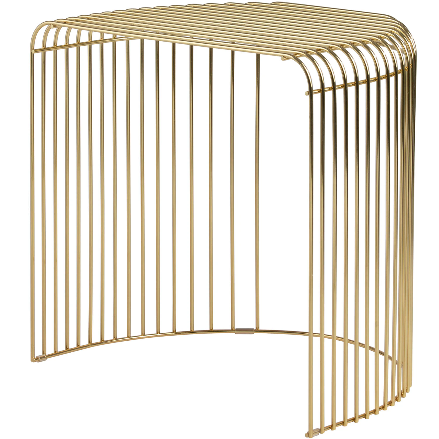 Curva Side Table Brass Coated Steel, Gold from AYTM | RoyalDesign