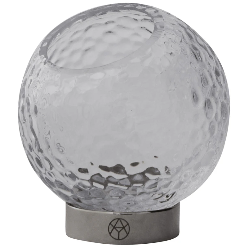 Globe Bubbles Candle Holder Ø10 cm, Clear / Silver