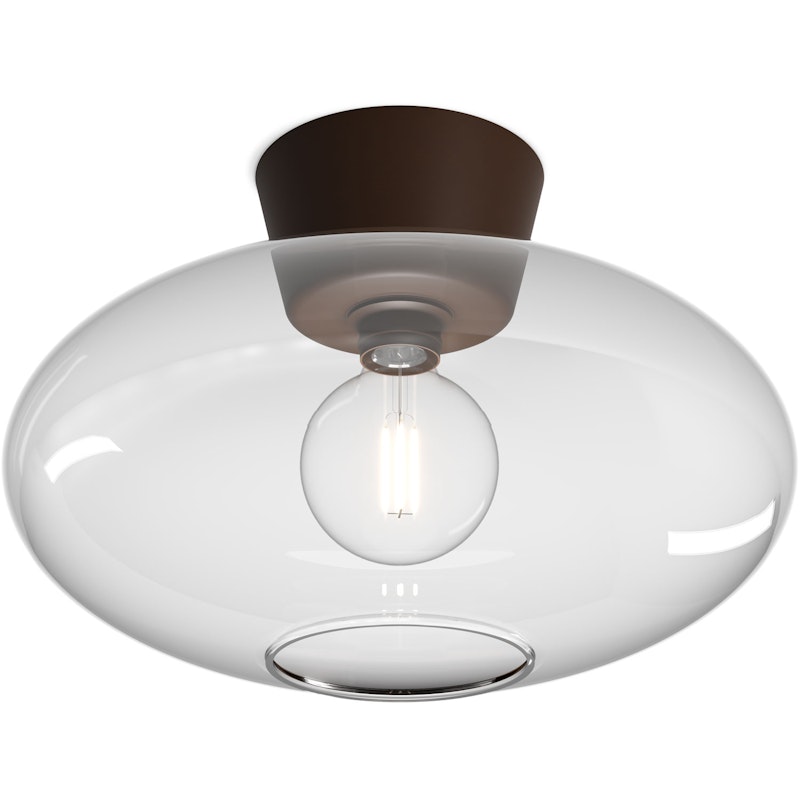 Bullo XL Flush Ceiling Light, Oxide / Clear