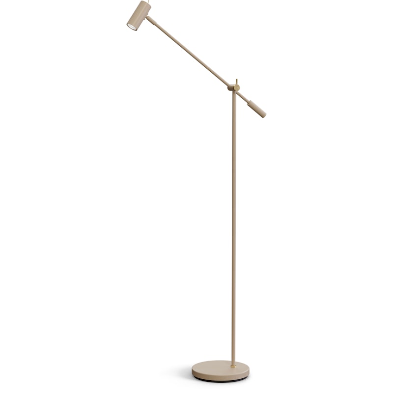 Cato Floor Lamp, Nougat / Brass