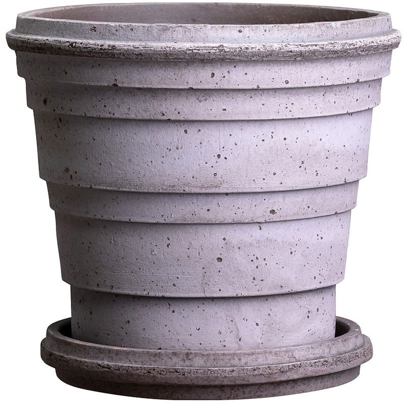 Planet Pot With Saucer Grey Ø16 cm