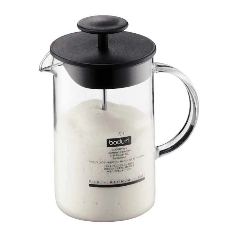 LATTEO Milk Frother with Handle, Black