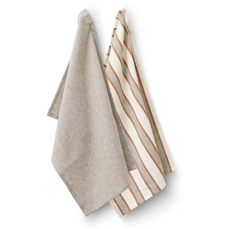 Arco Kitchen Towel 40x60 cm 2-pack, Brown / White