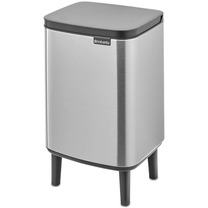 Bo Paper Bin With Leg 7 L, Brushed Steel