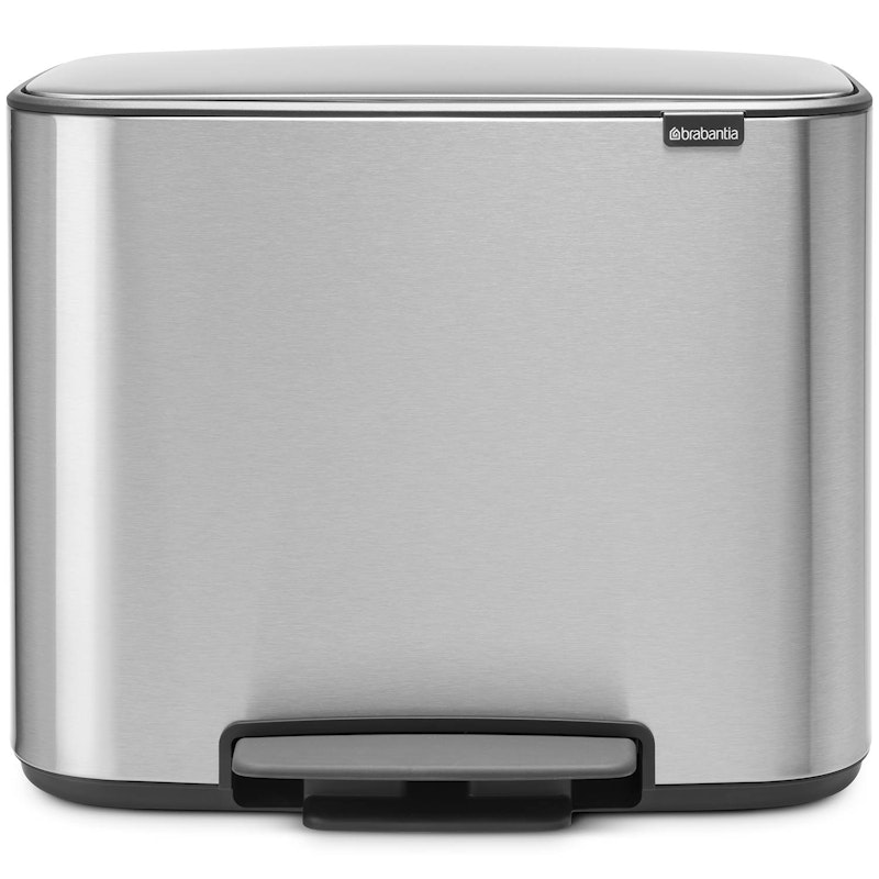 Bo Pedal Bin 3 x 11L, Brushed Steel