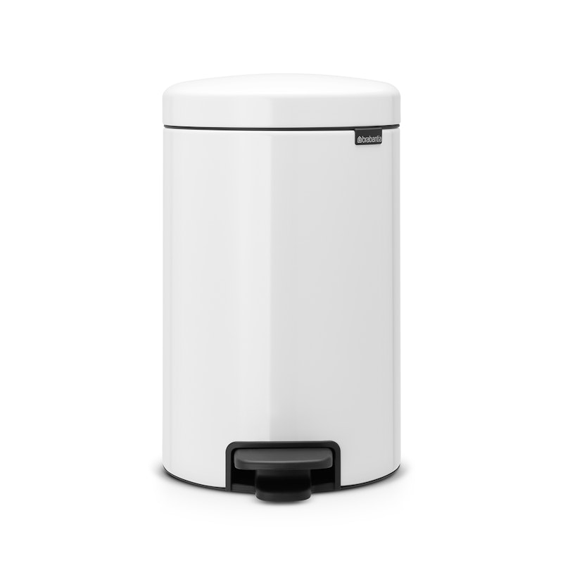 New Icon Pedal Bin 12L, White