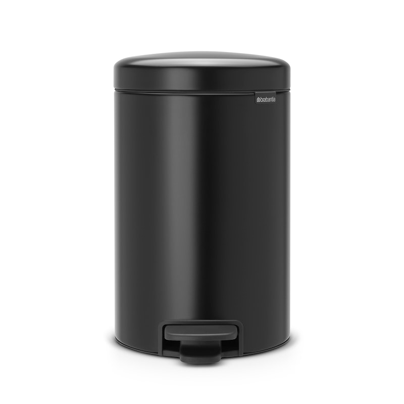 New Icon Pedal Bin 12L, Matt Black