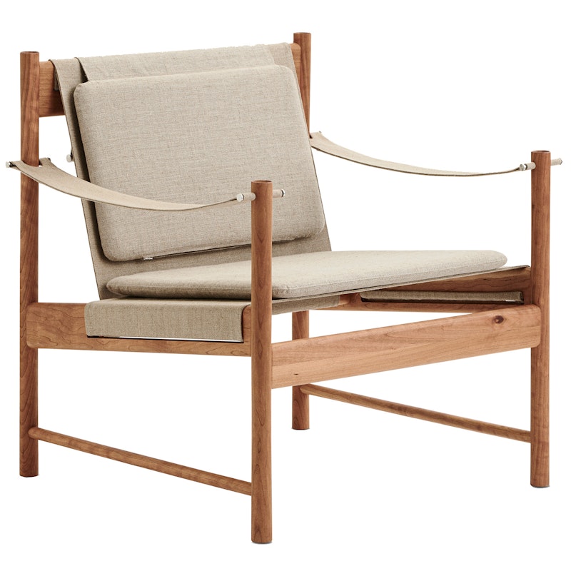 HB Lounge Chair, Cherry Tree Wood / Canvas