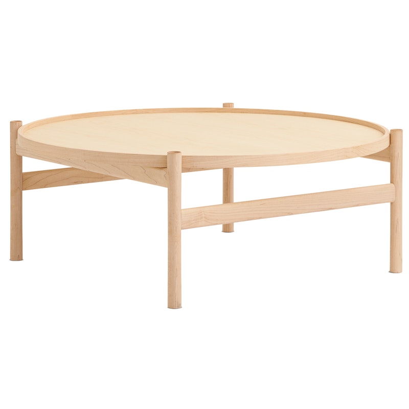 HB Coffee Table Ø100 cm, White Oiled Maple Wood