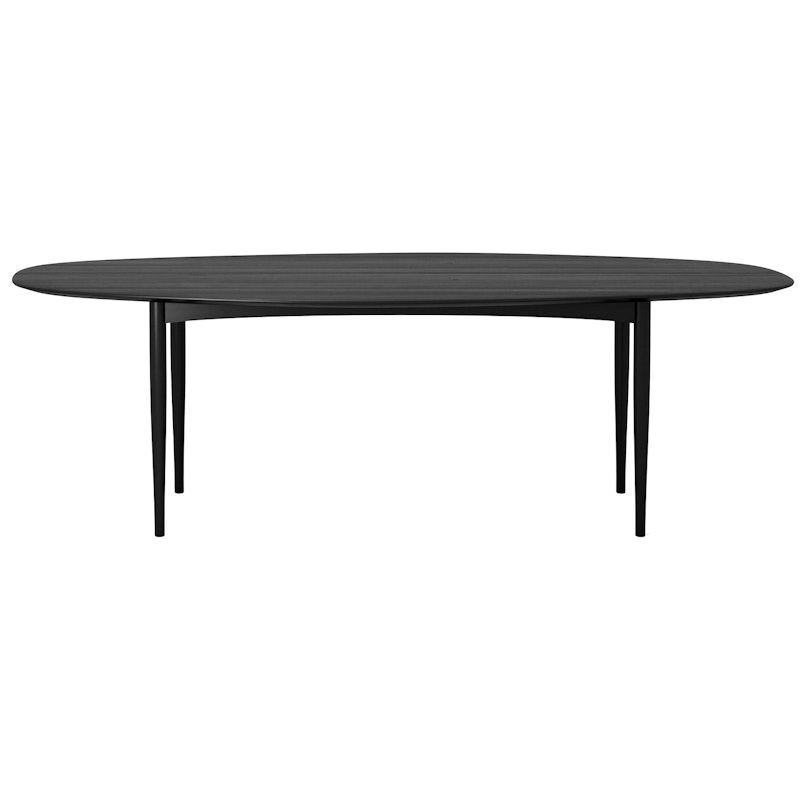 Jari Dining Table 105x240 cm, Black Lacquered Ash