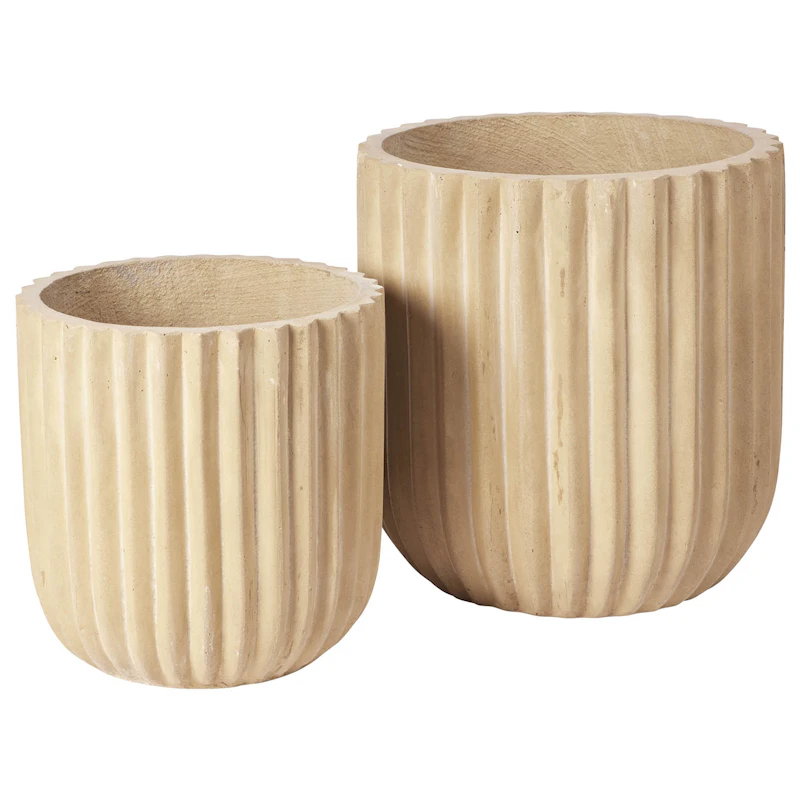 Fiber Planters Antique Beige, 2-pack