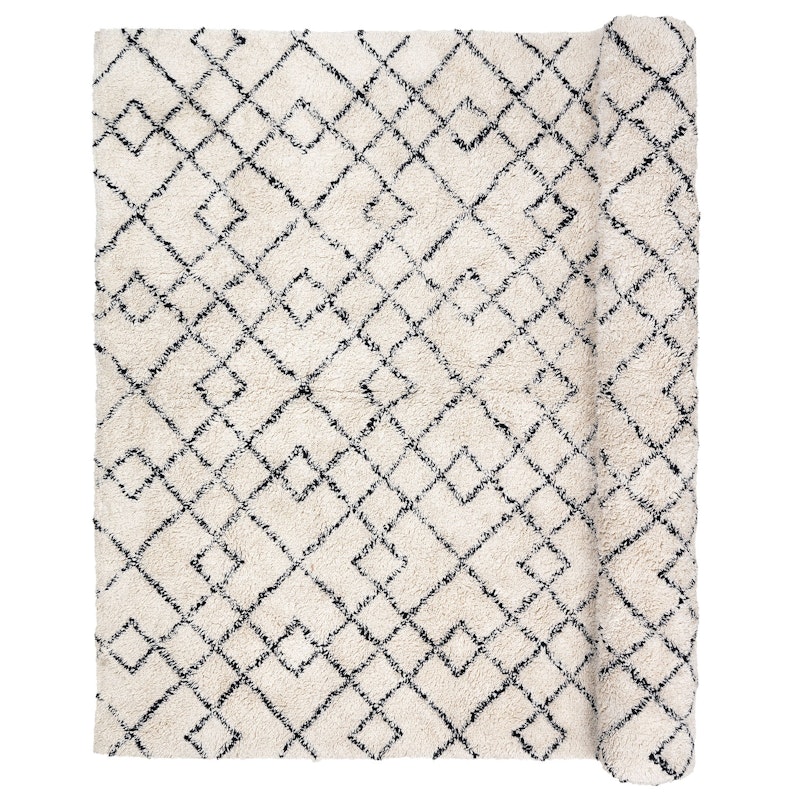 Janson Rug 200x300cm, Ivory/Black