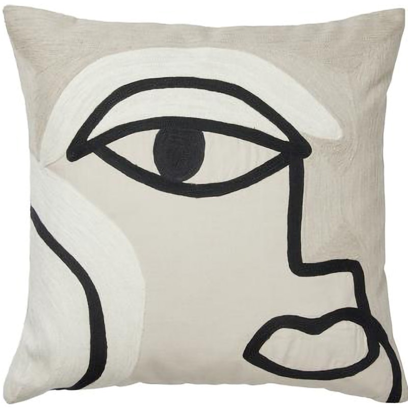 Manon Cushion Cover 50x50 cm, Black