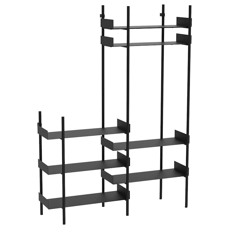 Nobuko Bookcase 7 Shelves, Black