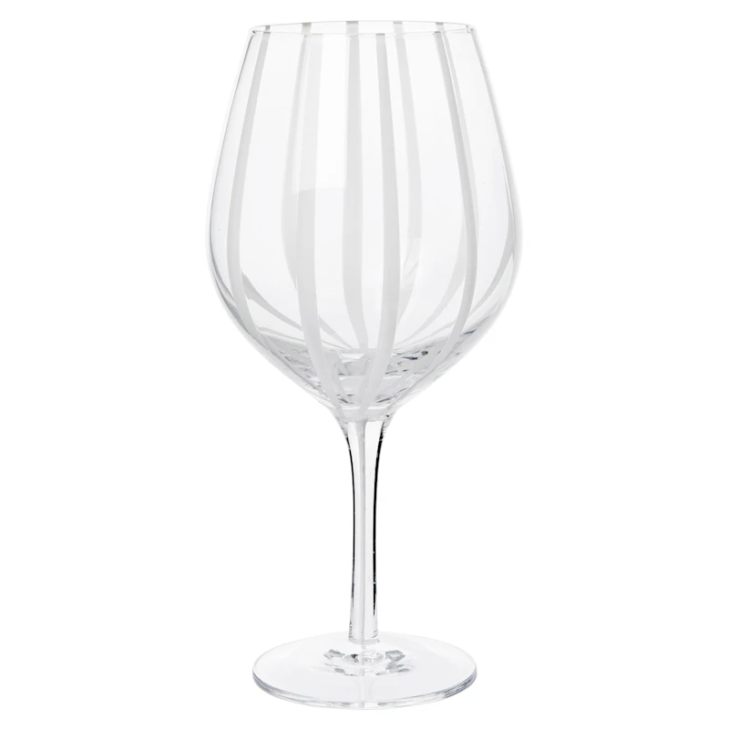 Striped Red Wine Glass, 65 cl