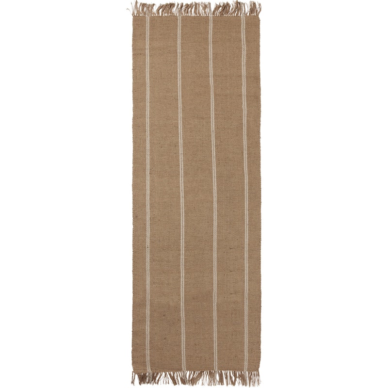 Yuki Jute Rug 70x200 cm, White / Natural
