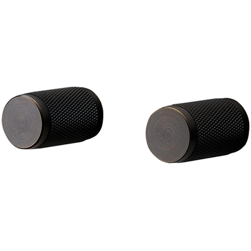 Cross Knob 2-pack, Smoked Bronze