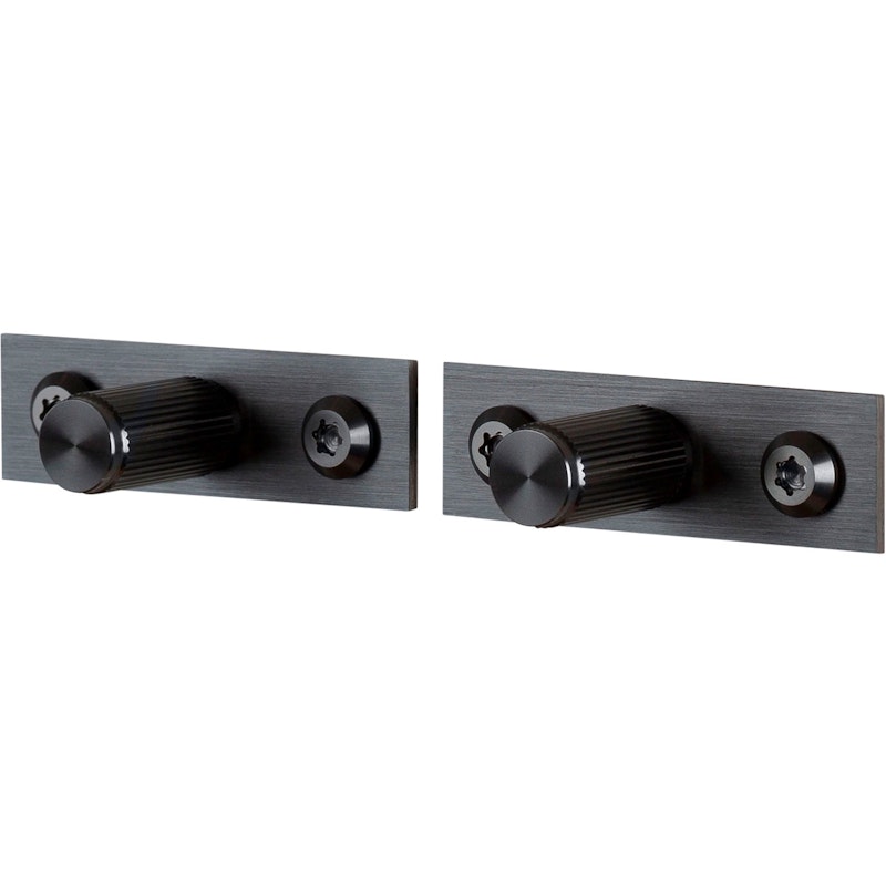 Linear Plate Knobs 2-pack, Gun Metal