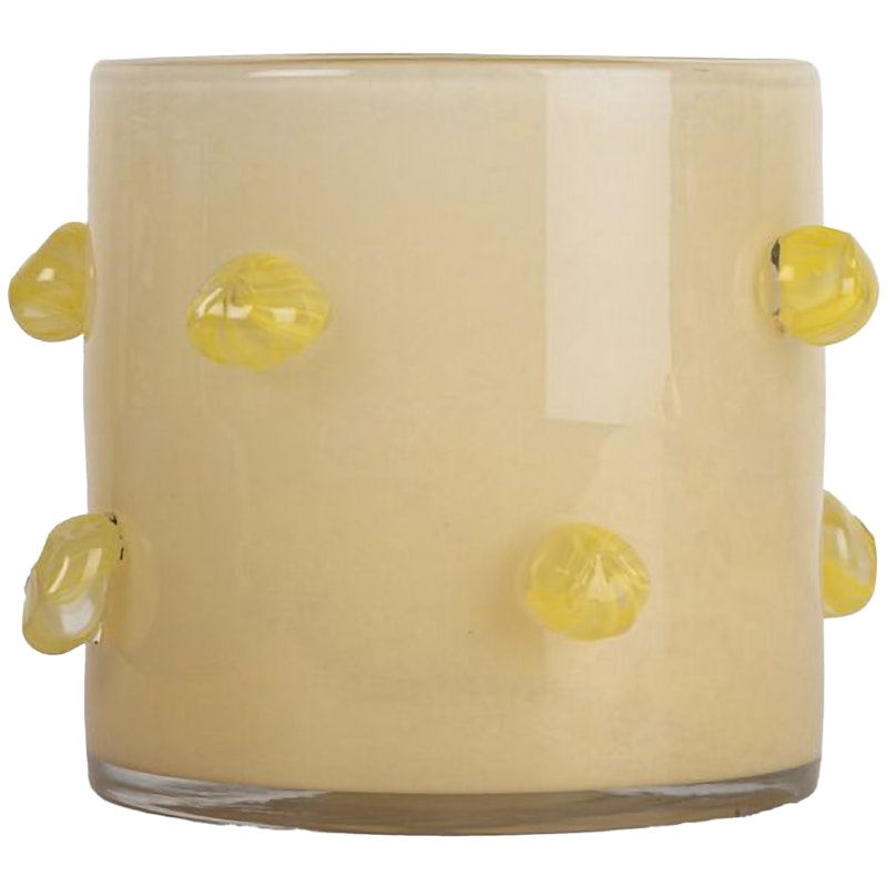 Arlo Candle Holder M, Beige / Yellow