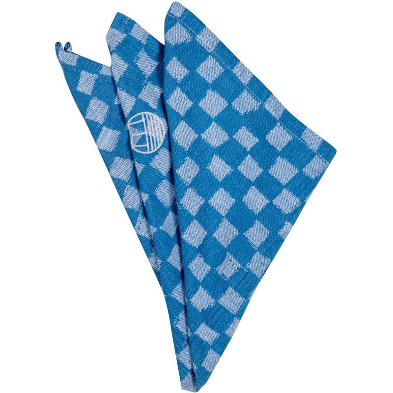 Checki Cloth Napkin Cotton 45x45 cm 2-pack, Blue