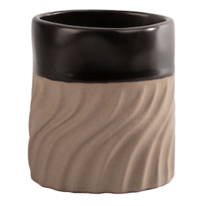 Swirl Mug, Black/Beige