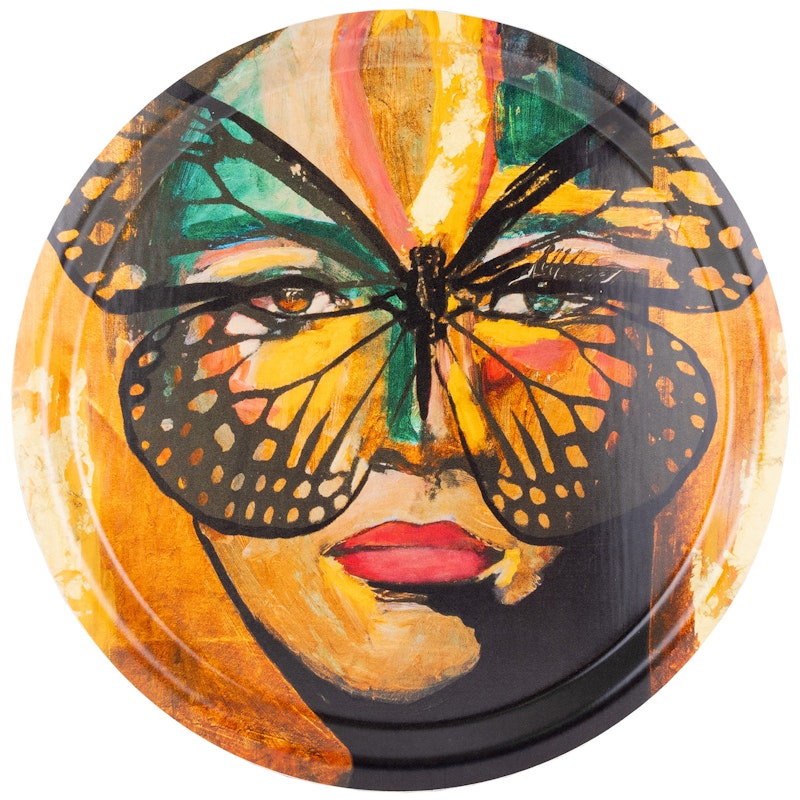 Golden Butterfly Tray, 31 cm