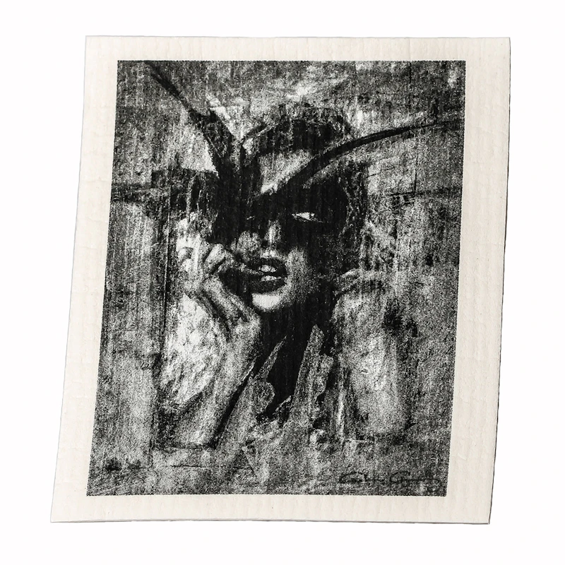 Looking For You Dishcloth, White