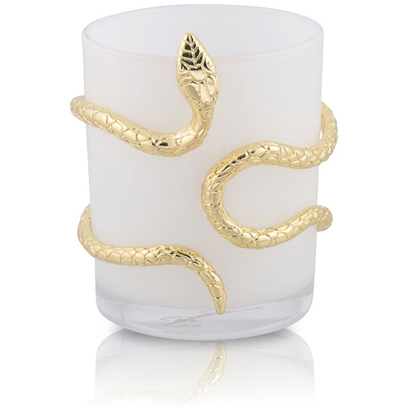 Snake Candle Holder, White