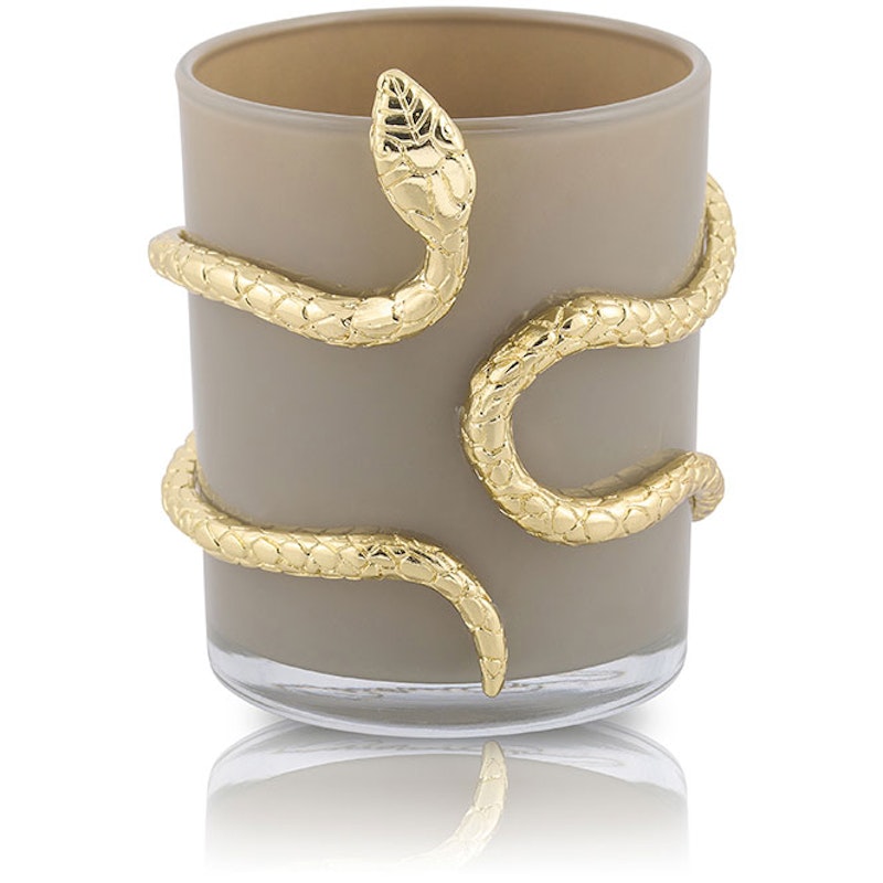 Snake Candle Holder, Greige