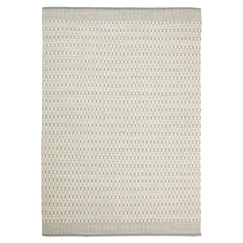 Dhurry Wool Mahi Rug 170x240 cm, Off White/Light Grey