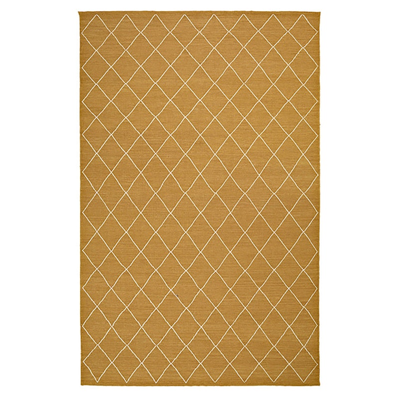 Diamond Dhurry Wool Rug 184x280 cm, Masala Yellow