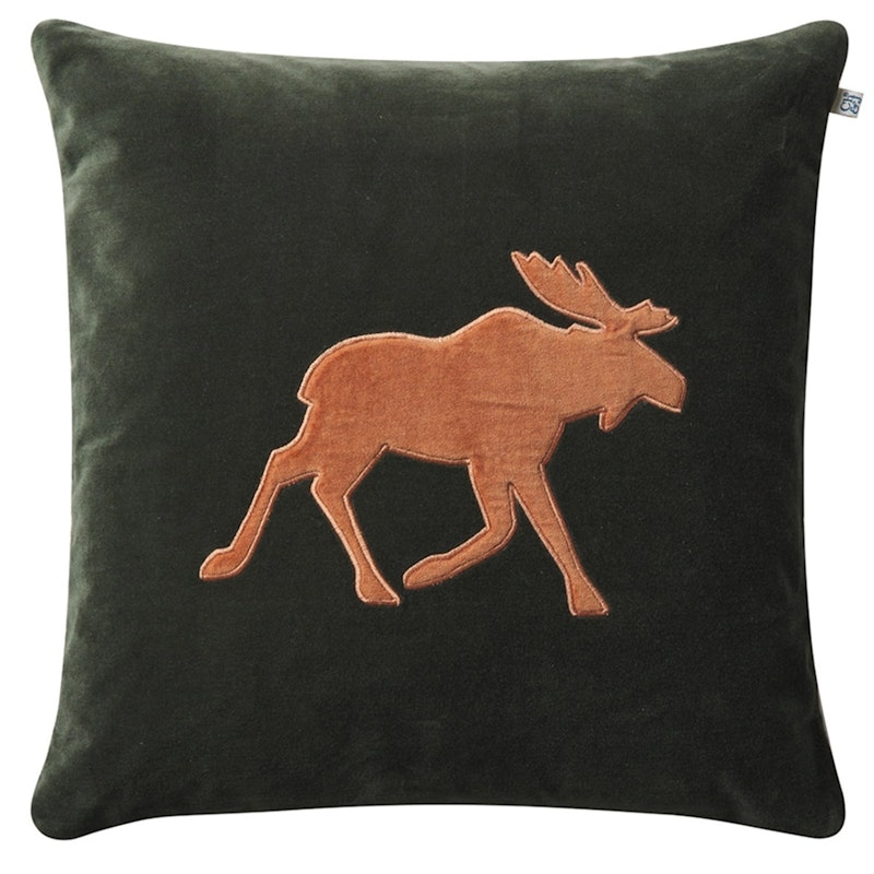 Moose Cushion Cover 50x50 cm, Forest Green