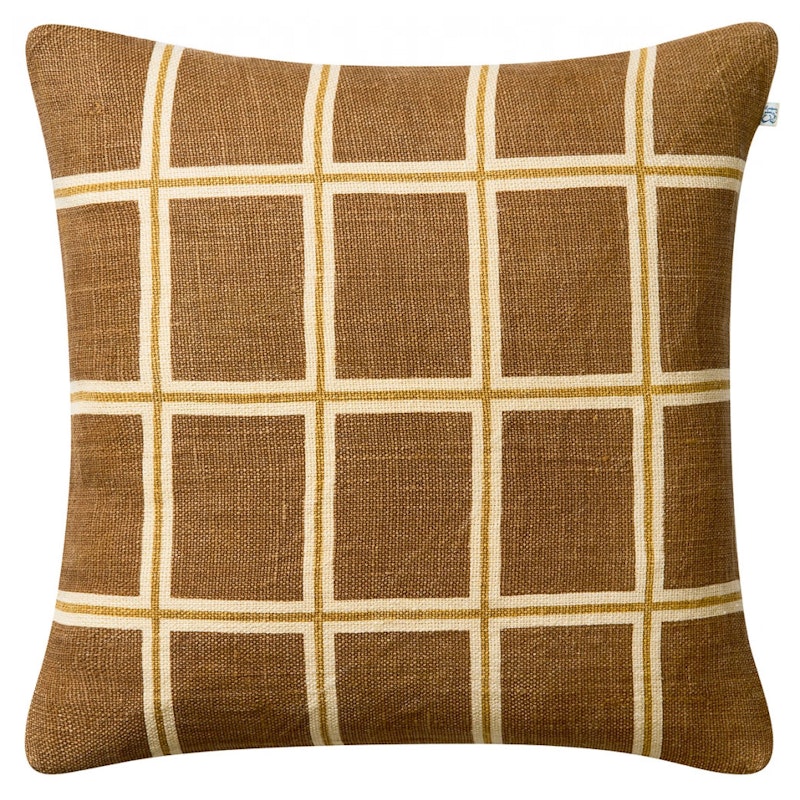 Raha Cushion Cover 50x50 cm, Taupe / Masala Yellow