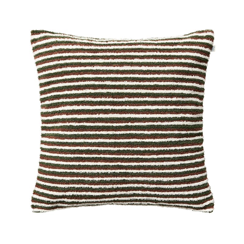 Raipur Cushion Cover 50x50 cm, Off-White / Cognac/Cactus Green