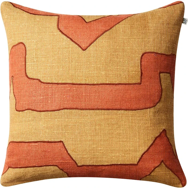 Sikkim Cushion Cover 50x50 cm, Apricot Orange / Khaki