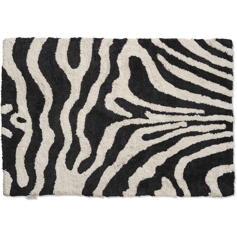 Zebra Bathroom Rug 60x90 cm, Black/White