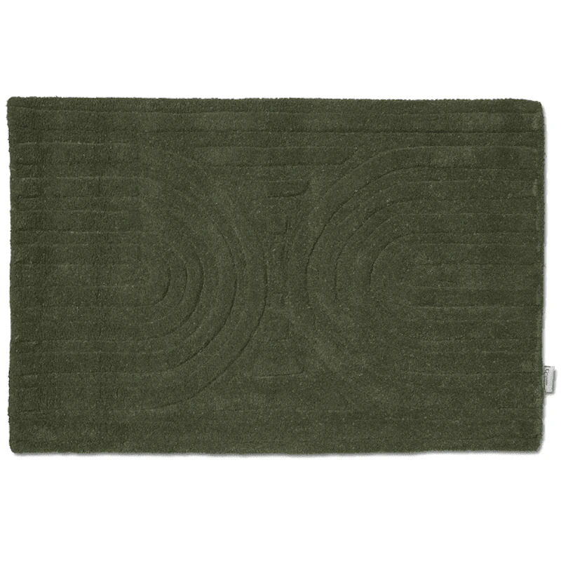 Curve Door Mat 60x90 cm, Forest Green