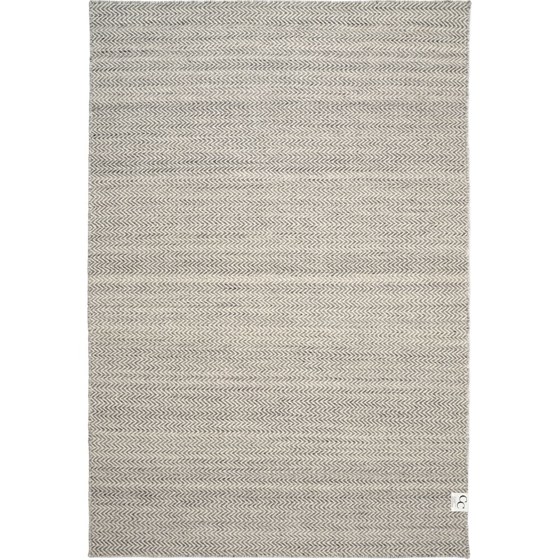 Herringbone Rug 250x350 cm, Grey/White