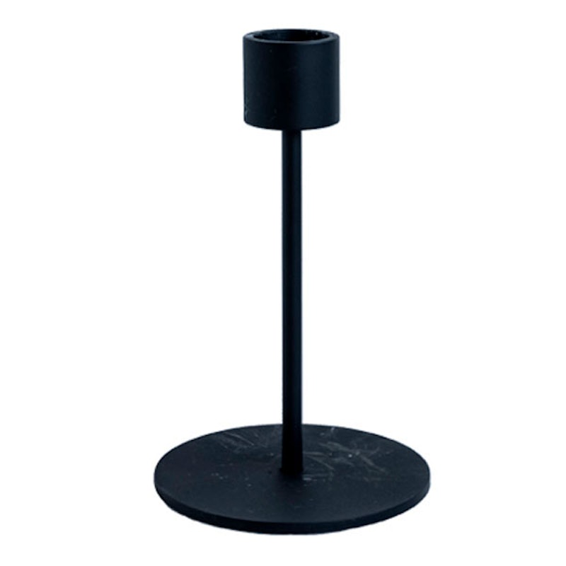 Candlestick 13 cm, Black