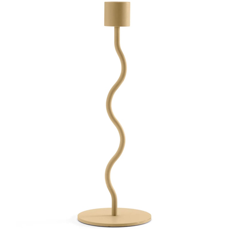 Curved Candle Holder, Peanut