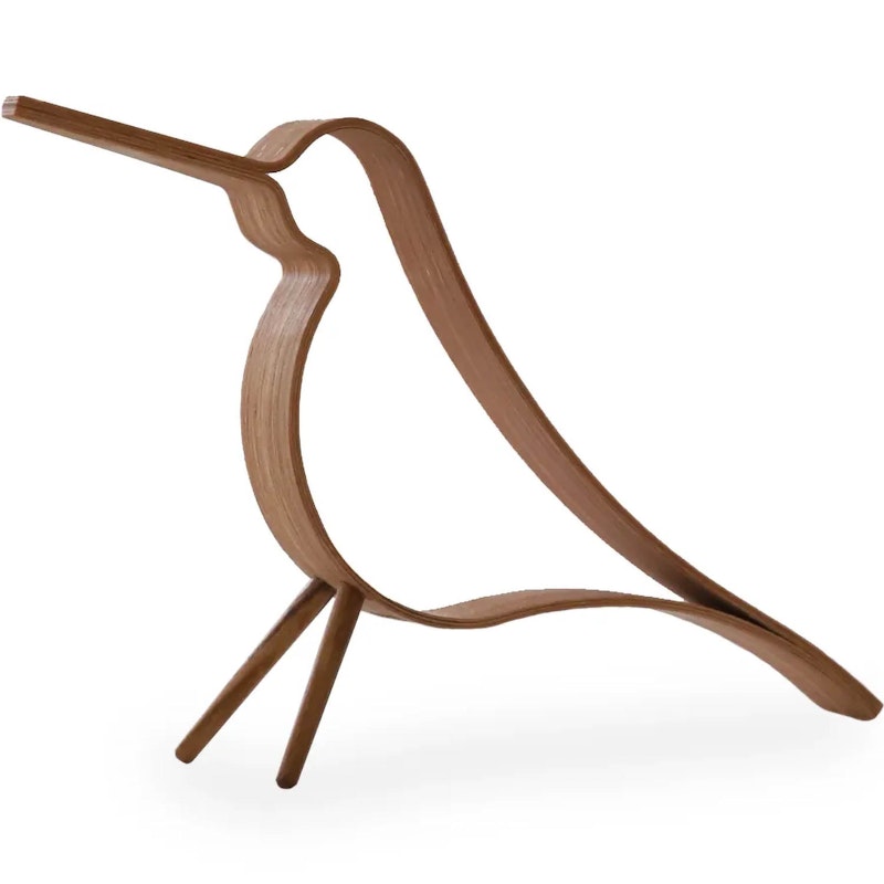 Woody Bird Decoration 31 cm, Oak