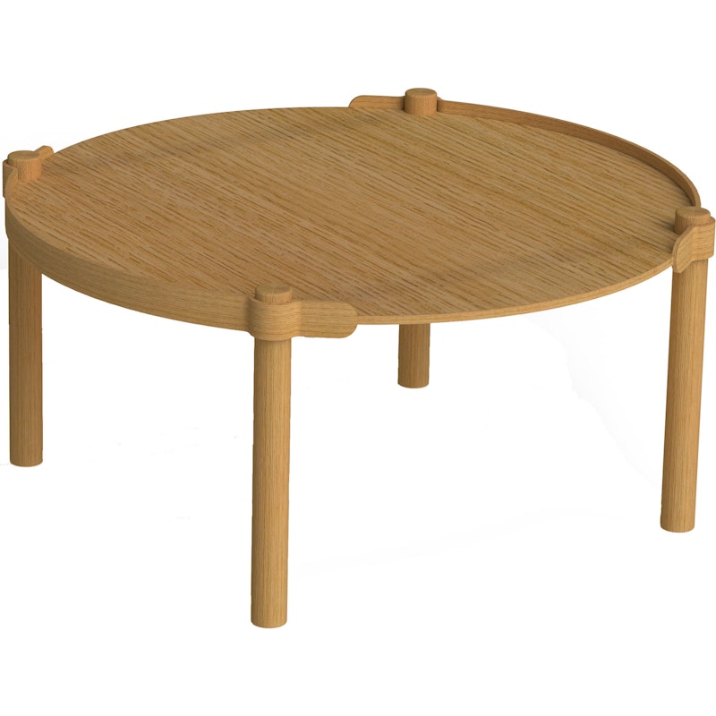 Woody Coffee Table Ø80 cm, Natural Oak