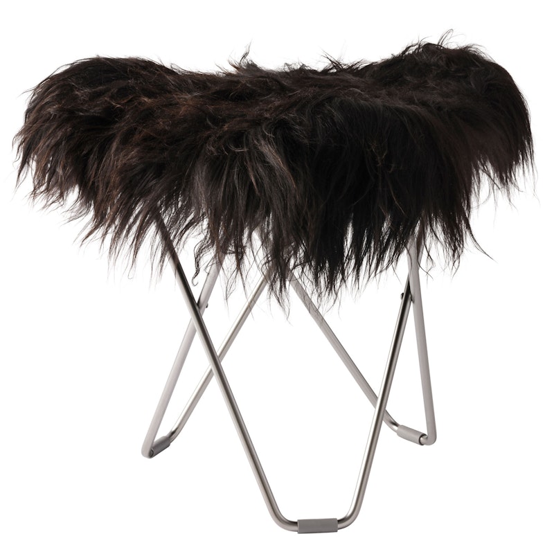 Flying Goose Iceland Stool, Wild Black/Chrome