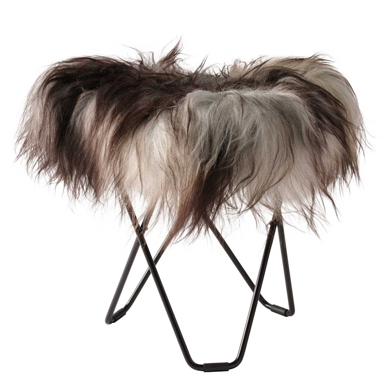 Flying Goose Iceland Stool, Wild Grey/Black