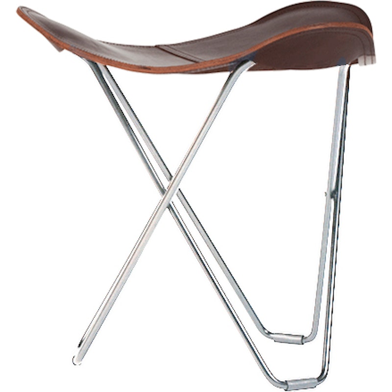 Flying Goose Pampa Stool, Chocolate/Chrome