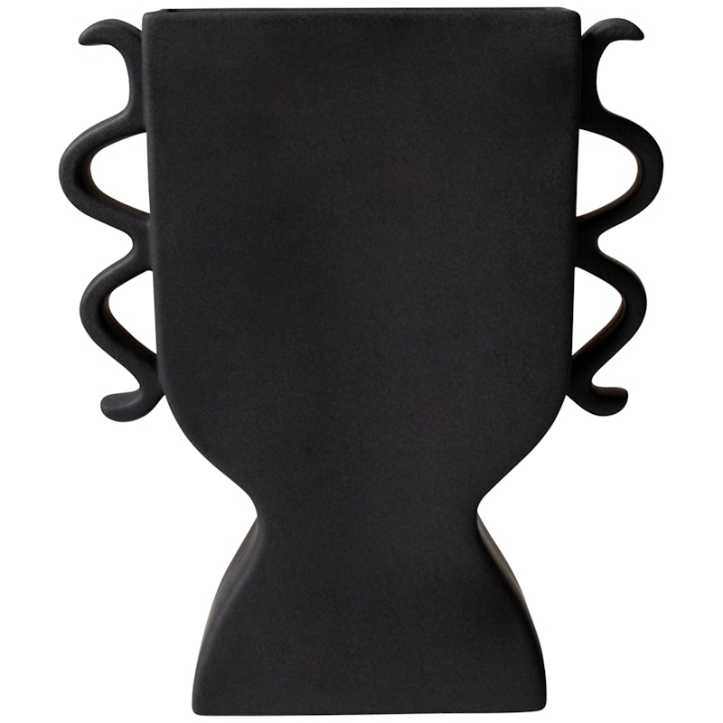 Flat Vase Medium, Black