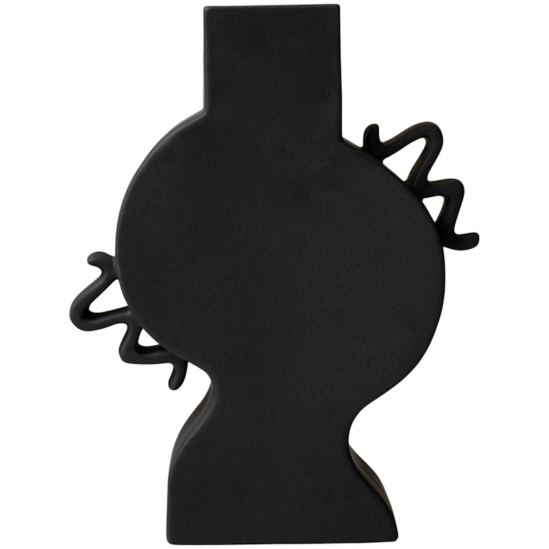 Flat Vase Large, Black