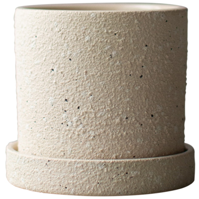 Grow structure Pot With Saucer 10 cm, Creme
