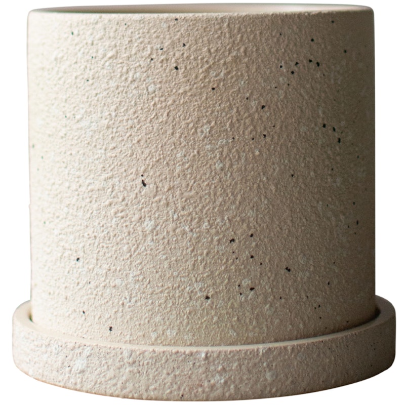 Grow structure Pot With Saucer 13 cm, Creme